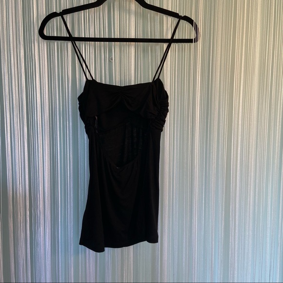 Black Open Back Padded Spaghetti Straps NWT Size S - Picture 10 of 14
